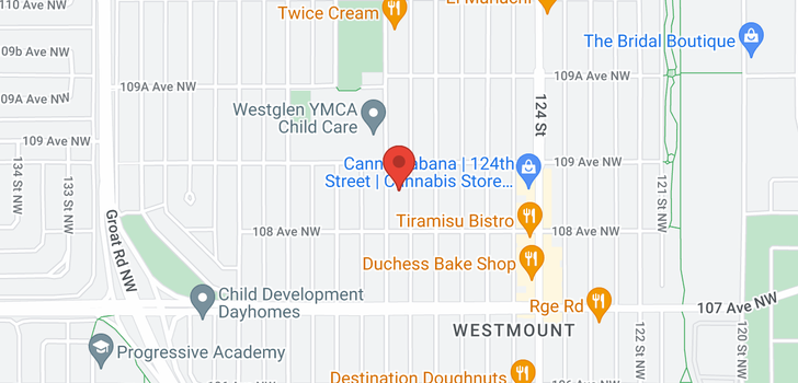 map of 10827 127 Street NW NW